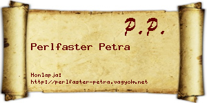 Perlfaster Petra névjegykártya